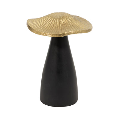 Metal 6" Mushroom Decor - Black and Gold|Champignon décoratif de 6 po en métal - noir et doré