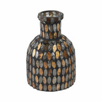 Vase de 6 po en verre à mosaïque - cuivre