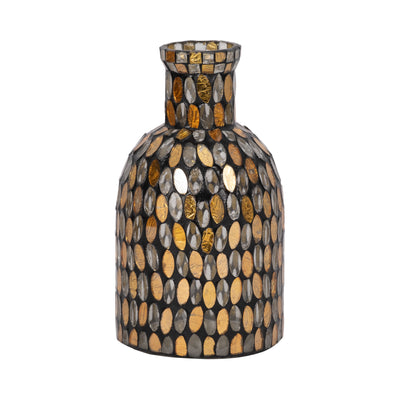 Glass 8" Mosaic Vase - Copper | Vase de 8 po en verre à mosaïque - cuivre