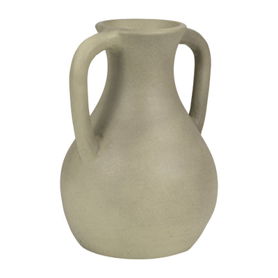 Terracotta 11" Jug Vase with Handles - Sage Green|Vase carafe de 11 po en terre cuite avec poignées - vert sauge