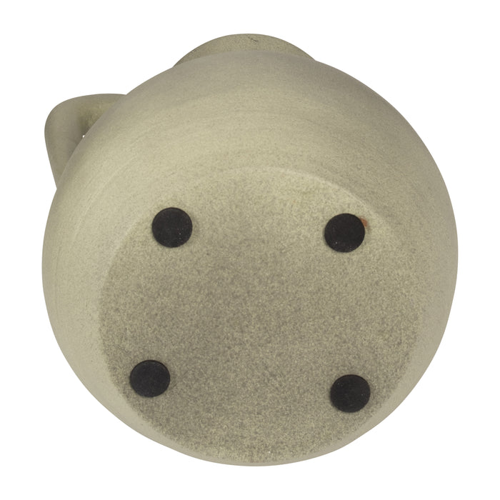 Vase carafe de 11 po en terre cuite avec poignées - vert sauge