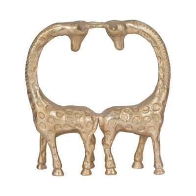 Metal 10" Giraffe Couple - Gold|Couple de girafes de 10 po en métal - doré