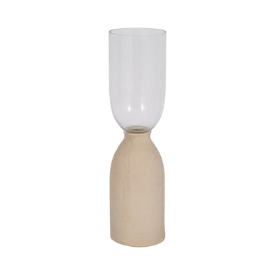 Ecomix Glass 15" Vase - Ivory|Vase Ecomix de 15 po en verre - ivoire