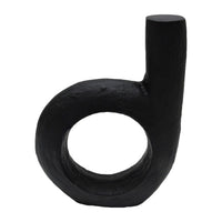 Sculpture boucle de 9 po en métal - noire