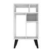 Bibliothèque basse Warren de Manhattan Comfort avec 5 tablettes - blanche et noire