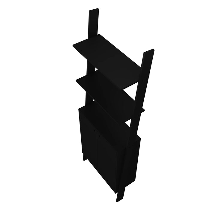Armoire décorative Cooper de Manhattan Comfort de style échelle avec 2 tablettes flottantes - noire