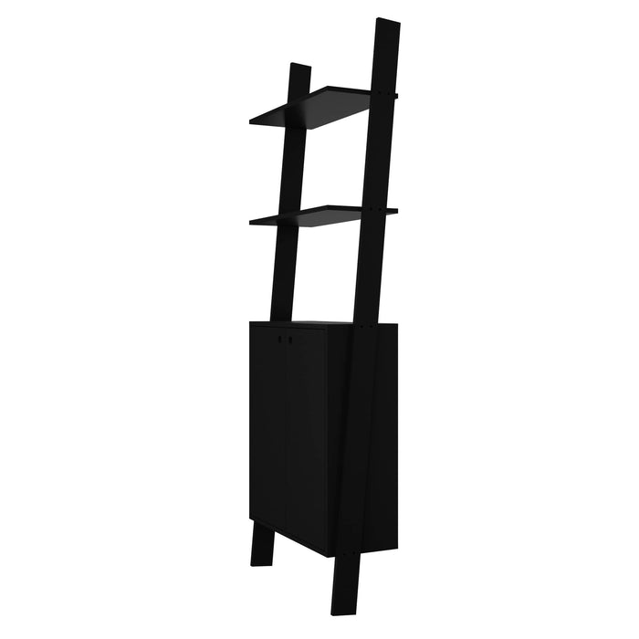 Armoire décorative Cooper de Manhattan Comfort de style échelle avec 2 tablettes flottantes - noire