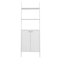 Armoire décorative Cooper de Manhattan Comfort de style échelle avec 2 tablettes flottantes - blanche