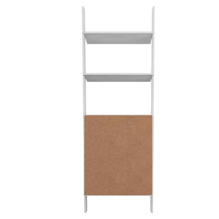 Armoire décorative Cooper de Manhattan Comfort de style échelle avec 2 tablettes flottantes - blanche