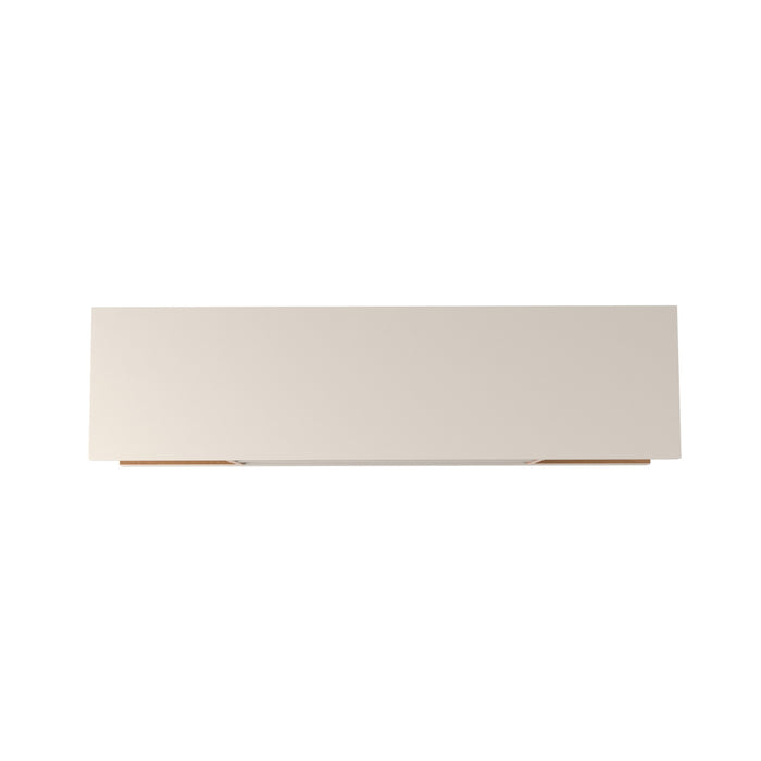 Meuble pour téléviseur Utopia de Manhattan Comfort de 53,14 po avec pattes évasées en bois et 4 tablettes - blanc cassé et crème d'érable