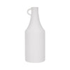 Vase en forme de bouteille de 16 po en dolomite à texture rugueuse - blanc