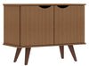 Armoire décorative Hampton de Manhattan Comfort avec 2 tablettes et pattes en bois massif - crème d’érable