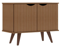 Armoire décorative Hampton de Manhattan Comfort avec 2 tablettes et pattes en bois massif - crème d’érable