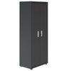 Armoire Fortress de Manhattan Comfort de 75,4 po en métal texturé avec 4 tablettes réglables pour le garage - gris anthracite