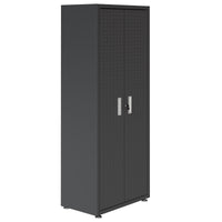 Armoire Fortress de Manhattan Comfort de 75,4 po en métal texturé avec 4 tablettes réglables pour le garage - gris anthracite