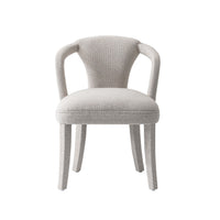 Fauteuil Palmer style milieu du siecle moderne en tweed rembourre, coloris Silver Lining