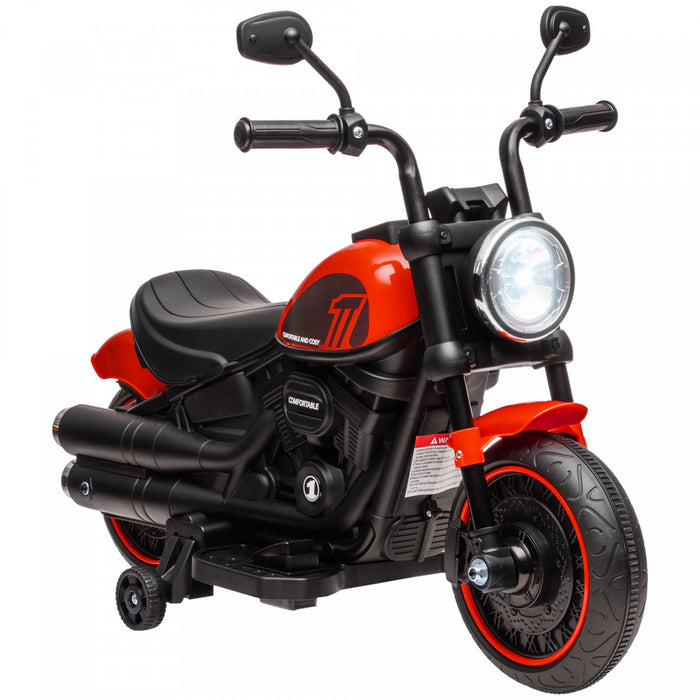 Aosom Moto Electrique Pour Enfants, 6 V, Demarrage A Un Seul Bouton, Rouge