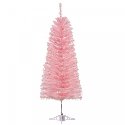 Homcom 4ft Pencil Artificial Christmas Tree With 188 Branch Tips|Homcom Sapin De Noel Artificiel En Forme De Crayon De 4 Pieds Avec 188 Pointes De Branche