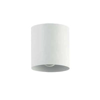 Plafonnier affleuré Theron de Dainolite avec fini blanc mat et 1 ampoule