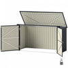 Outsunny Remise A Poubelle Avec Portes Verrouillables, Couvercle Ouvrable