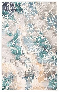 Carpette Aura bleu sarcelle - 5 pi 0 po x 8 pi 0 po