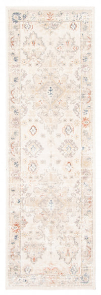 Carpette longue Rococo ivoire - 2 pi 8 po x 8 pi 2 po