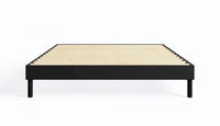  Cadre de lit plateforme double Smart Base Essential en métal - noir