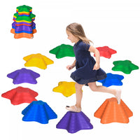Outsunny 11 Pcs Pierres D'equilibre Pour Enfants, 11 Pieces De Course D'obstacles Antiderapantes De