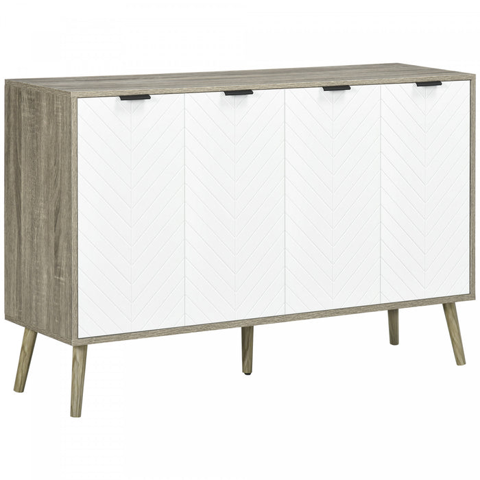 HOMCOM Armoire de rangement buffet armoire d'appoint etageres reglables