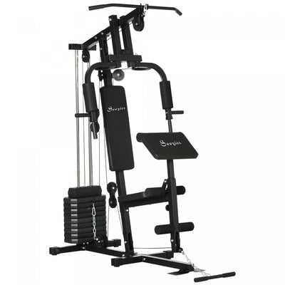 Soozier Home Gym Machine With 99lbs Weight Stack, Multifunction Power Tower|Soozier Machine De Gymnastique A Domicile Soozier Avec Pile De Poids De 99 Lb