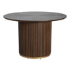Table a manger ronde a piedestal Cove 47,25 pouces pour 4 a 5 personnes, brun