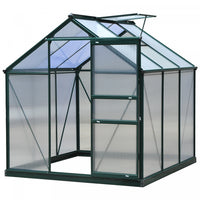 Outsunny 6'x6'x7' Entree Jardin Serre Polycarbonate Panneaux Plantes Fleur Croissance Abri Exterieur