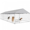 Dog Run W/ Adjustable & Rotating Bowls, 19.7' X 7.5' X 5.2'