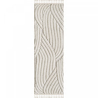Carpette à poil long brossé Quinto à motif de vagues - 2 pi 7 po x 8 pi