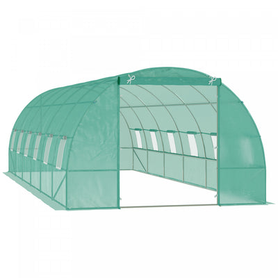 Outsunny 26.2' X10' X 6.7' Large Walk In Tunnel Greenhouse Garden Plant Seed Green House Premium Ste|Outsunny 26,2 'x10' X 6,7' Grand Tunnel A Effet De Serre Serre De Jardin Semences De Plantes Cadre E