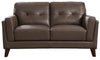 Causeuse Rowan de Hydeline en cuir - brune