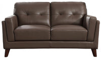Causeuse Rowan de Hydeline en cuir - brune