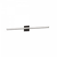 Lumière de coiffeuse Arandel de Dainolite en acrylique blanc qui diffuse la lumière, avec fini noir mat et ampoule à DEL de 24 W