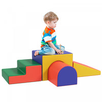 Qaba Ensemble De Jeu En Mousse Pour Tout-petits Et Enfants, 4 Pieces Faciles A Nettoyer, Doux Et Sur