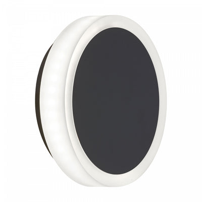 Dainolite Topaz LED Wall Sconce 12w Matte Black Frosted Acrylic Diffuser Lamp|Applique murale Topaz de Dainolite en acrylique givré qui diffuse la lumière, avec fini noir mat et ampoule à DEL de 12 W