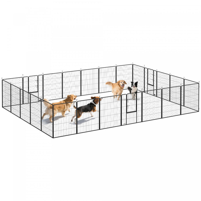 Parc pour chien 24 panneaux de 31.5\" pour petit, moyen chien