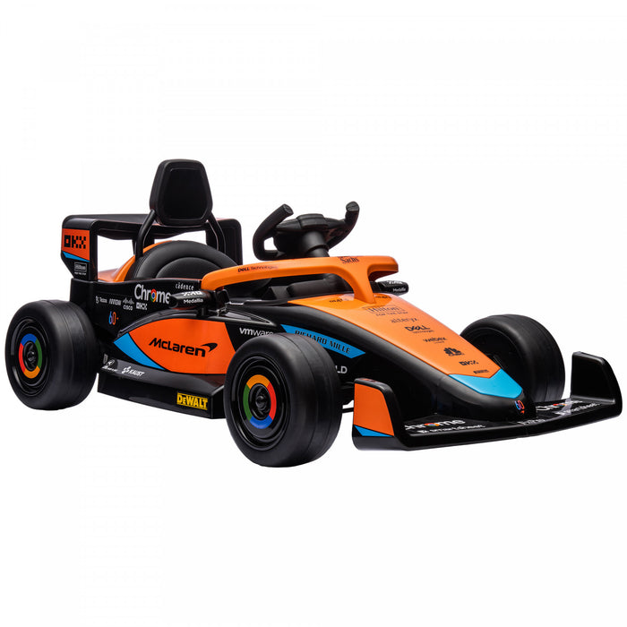 Qaba Voiture Electrique 12 V Pour Enfants Avec Telecommande, Voiture Electrique Pour Enfants Alimentee Par Batterie Avec Suspension, Musique, Mp3, Pour Les Tout-petits De 3 A 5 Ans, Orange