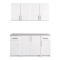 Elite Armoire De Rangement De Garage 64 Pouces, Ensemble B De 5 Pieces – Blanc