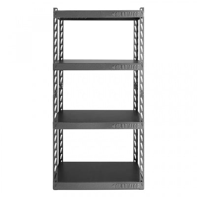 Gladiator 30" Wide EZ Connect Rack with Four 15" Deep Shelves - Hammered Granite|Étagère EZ Connect de 30 po de largeur à 4 tablettes de 15 po de profondeur de Gladiator - granite martelé