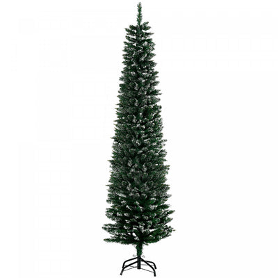 Homcom 6ft Artificial Snow Dipped Pencil Christmas Tree With 570 Branch Tips|Homcom Sapin De Noel Artificiel De 6.5 Pieds Avec 570 Pointes De Branches