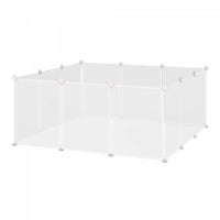 Pawhut Parc Pour Animal Domestique, Cage Pour Petit Animal Cloture Ouverte En Plastique Portable 12