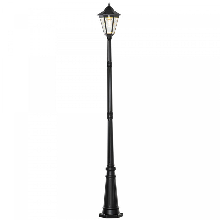 Outsunny Lampe Solaire De 8', Lampadaire D'exterieur En Aluminium Etanche