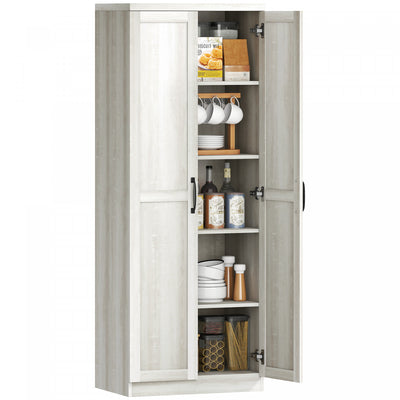 HOMCOM Kitchen Pantry Cabinet with Adjustable Shelves