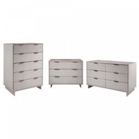  Ensemble de commode moderne Granville 3 pieces en gris clair