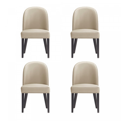 Hillman Modern Wood Upholstered Dining Chair in Sand - Set of 4 | Chaise de salle a manger moderne en bois Hillman avec revetement en tissu couleur sable - Lot de 4